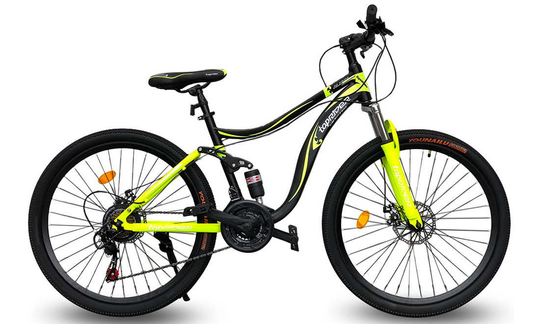 Фотографія Велосипед гірський TopRider 26" Brime TX910 2020 Чорно-жовтий